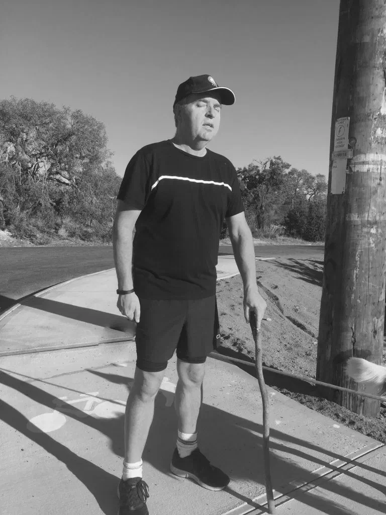 Alan at 94kg (206lb) in 2020